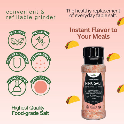 Himalayan Pink Salt Grinder (0.49 lbs)