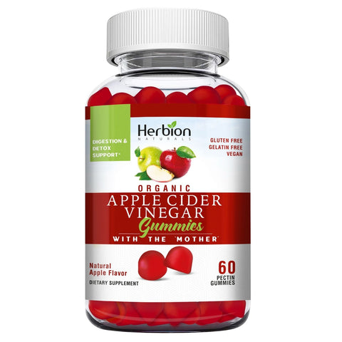 Herbion Apple Cider Vinegar Gummies with the 'Mother' are plant-based gummies for healthy weight management. 