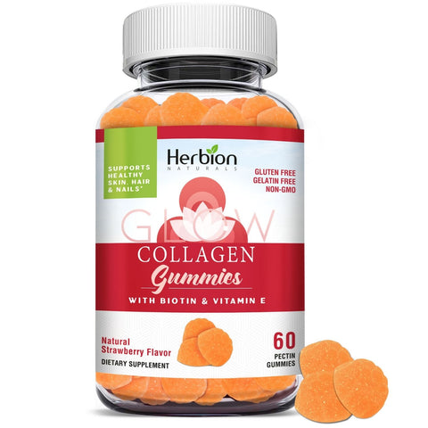 Herbion Collagen Gummies with Biotin & Vitamin E for Skin, Hair, and Nails 