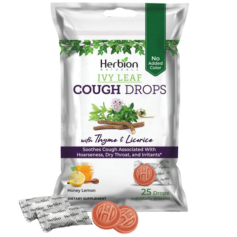 Herbion Naturals Ivy Leaf Cough Drops with Thyme and Licorice 