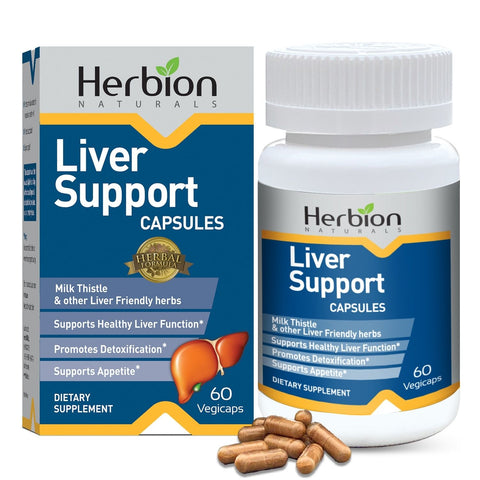 Herbion Liver Support Capsules is a potent blend of Milk Thistle and other Liver Friendly herbs to support healthy Liver function. 